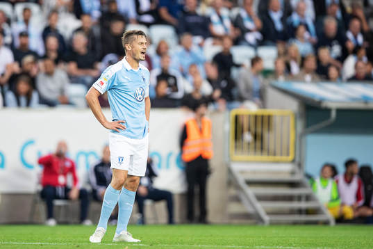 Markus Rosenberg of Malmö FF looks dejected
