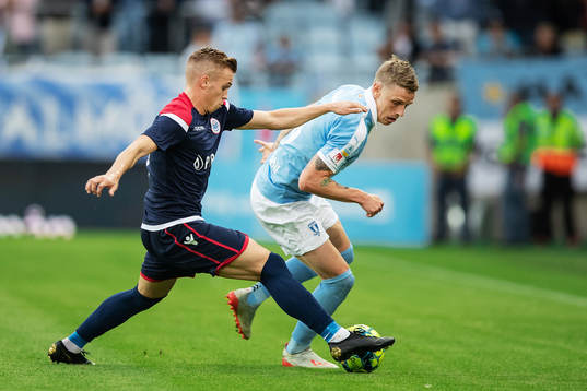 Stanisa Mandic of Zrinjski and Sören Rieks of Malmö FF