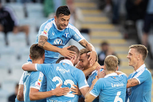 Players of Malmö FF celebrates