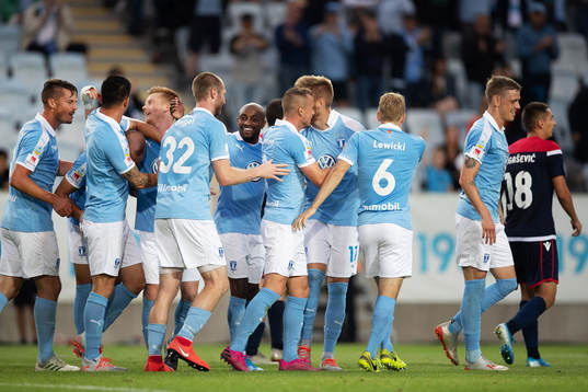Players of Malmö FF celebrates