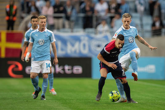 Stanisa Mandic of Zrinjski and Sören Rieks of Malmö FF