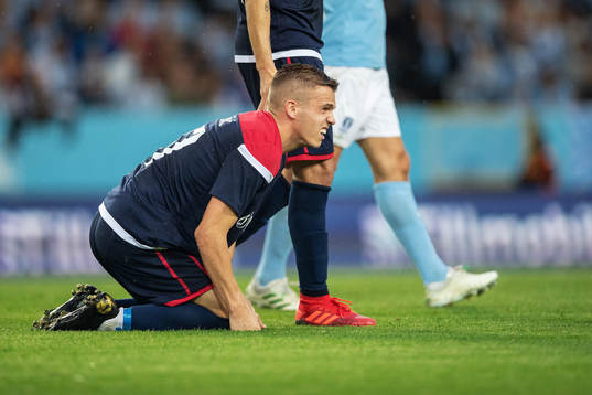 Tomislav Barisic of Zrinjski looks dejected