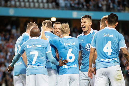 Markus Rosenberg of Malmö FF celebrates