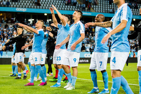 Players of Malmö FF celebrates