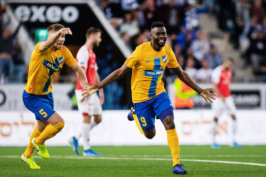Maic Sema of IFK Norrköping celebrates