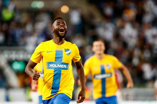 Maic Sema of IFK Norrköping celebrates