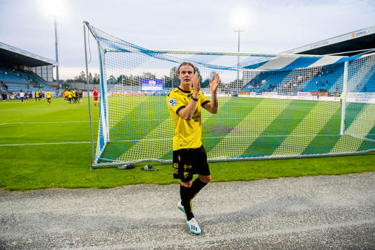 Tobias Christensen of Start celebrates