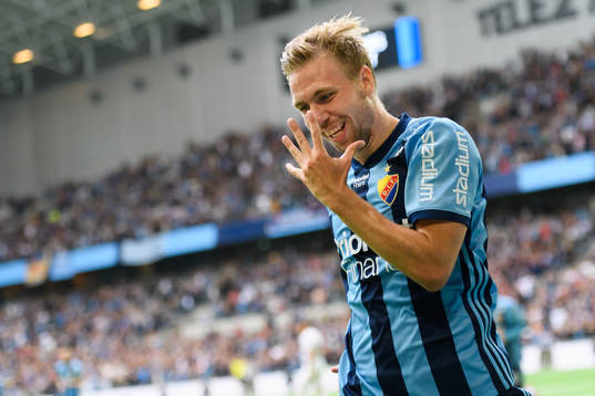 Djurgårdens Jonathan Ring jublar