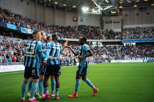 Djurgårdens spelare jublar