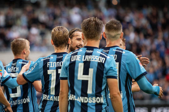 Djurgårdens Kevin Walker jublar