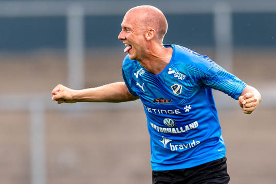 Halmstads Andreas Johansson jublar