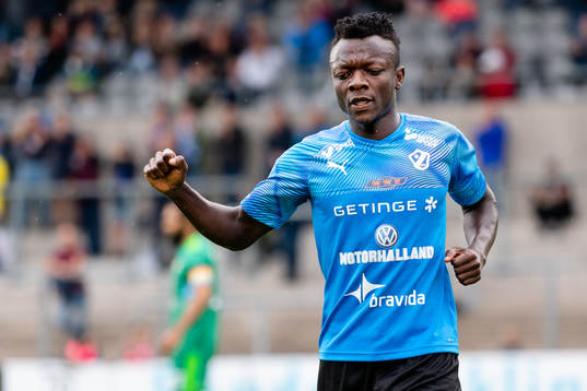 Halmstads Thomas Boakye jublar