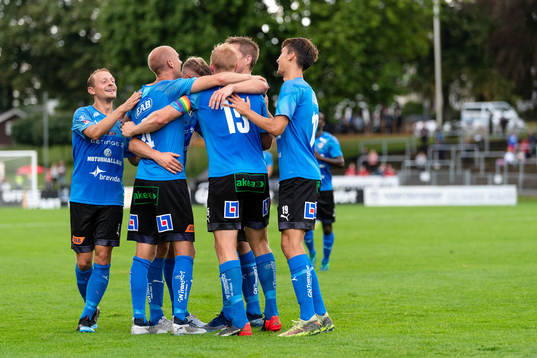 Halmstads spelare jublar