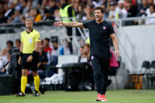 Coach Diego Simeone of Atletico Madrid