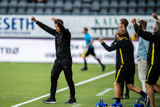 Kjetil Knutsen, head coach of Bodø/Glimt,  celebrates