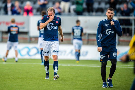 Rolf Daniel Vikstøl of Viking looks dejected
