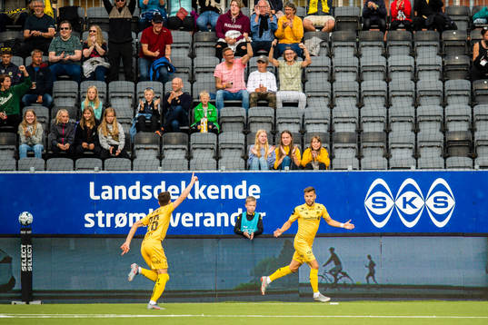 Philip Aksel Frigast Zinckernagel of Bodø/Glimt celebrates
