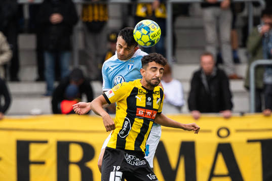 Häckens Daleho Irandust och Malmö FFs Lasse Nielsen