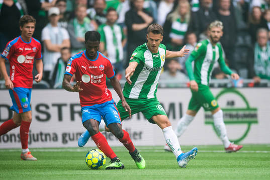 Helsingborgs Mohammed Abubakari och Hammarbys Alexander
