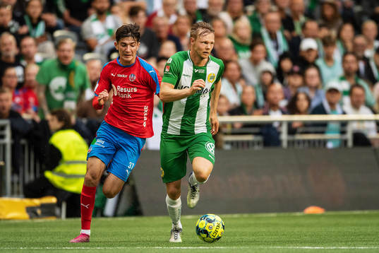 Helsingborgs Armin Gigovic och Hammarbys Tim Söderström