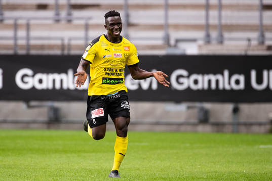 Mjällbys Bubacarr Jobe jublar