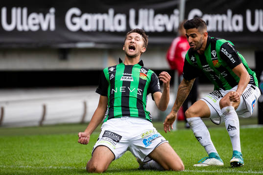 GAIS Måns Saebbö jublar