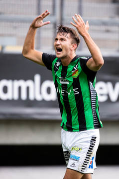 GAIS Måns Saebbö jublar