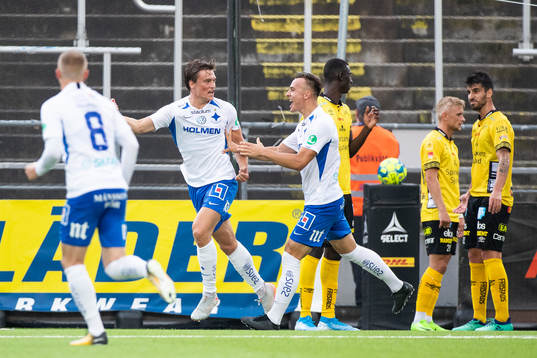 IFK Norrköpings Rasmus Lauritsen jublar