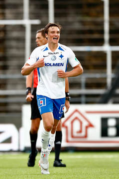 IFK Norrköpings Rasmus Lauritsen jublar