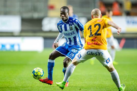 IFK Göteborgs Alhassan Yusuf Abdullahi och Falkenbergs