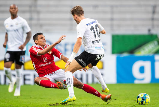 Kalmars Romário Pereira Sipião och Örebros Martin Broberg
