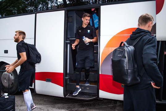 Rasmus Bengtsson and Marcus Antonsson of Malmö FF arrives