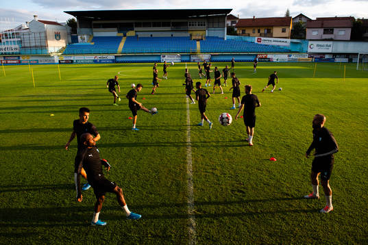 during a training session