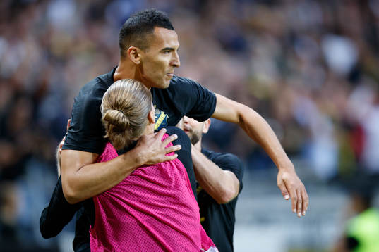 Nabil Bahoui of AIK celebrates