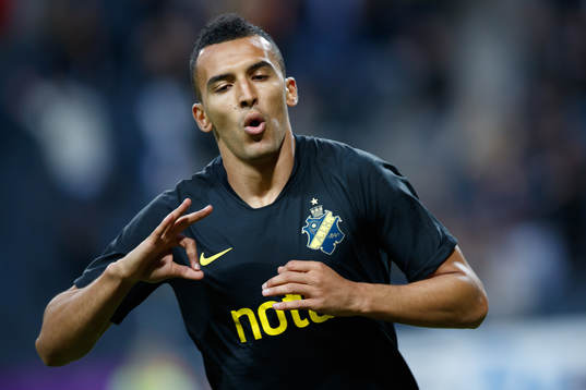Nabil Bahoui of AIK celebrates