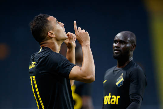Nabil Bahoui of AIK celebrates