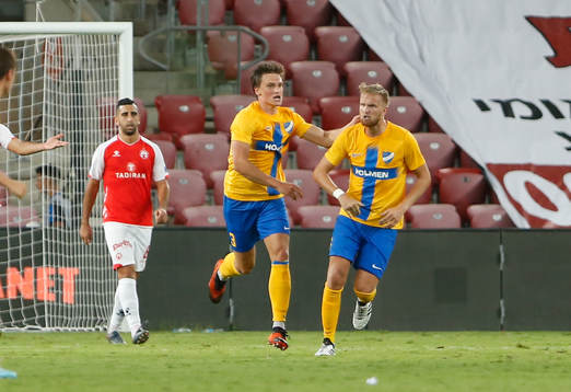 Rasmus Lauritsen of IFK Norrköping celebrates