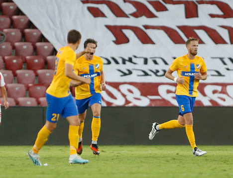 Rasmus Lauritsen of IFK Norrköping celebrates