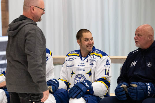 Johan Fransson, Leksand,  bredvid tränare Roger Melin