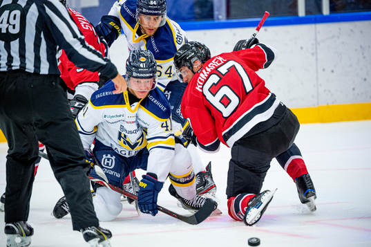 s Johan Johnsson mot Malmö Redhawks Konstantin Komarek