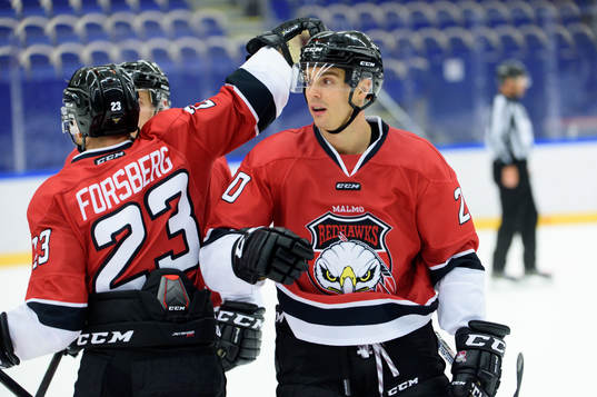 Malmö Redhawks Henrik Hetta jublar