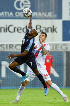 Fouad Bachirou of Malmö FF and Ivan Lendric of Zrinjski