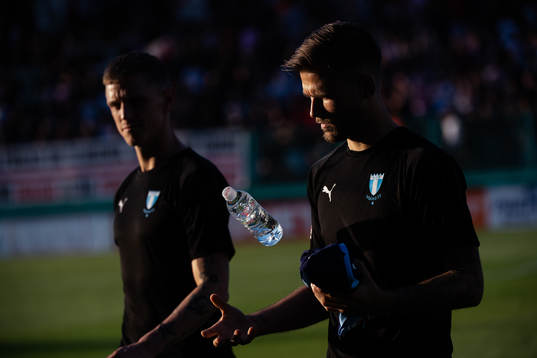 Sören Rieks and Arnor Traustason of Malmö FF