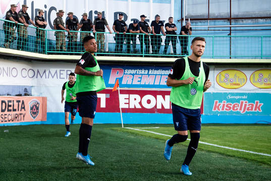Romain Gall and Arnor Traustason of Malmö FF