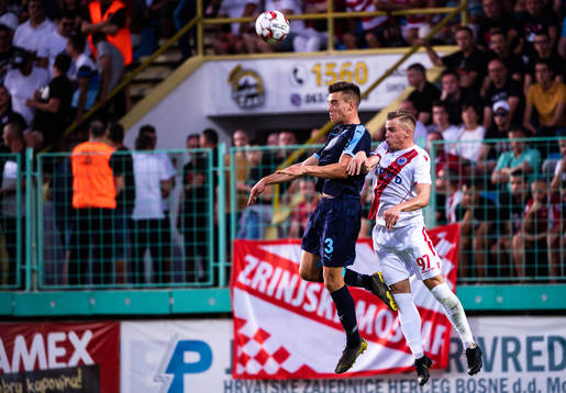 Jonas Knudsen of Malmö FF and Advan Kadusic of Zrinjski