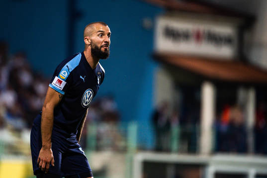 Guillermo Molins of Malmö FF reacts
