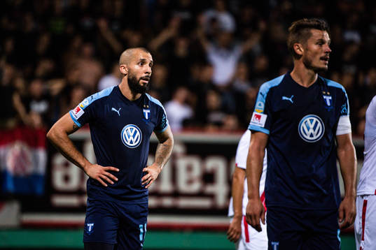 Guillermo Molins and Markus Rosenberg of Malmö FF
