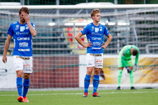 Norrbys Didric Andersson och Dardan Rexhepi deppar