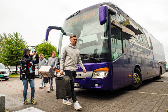 Alexander Toft Søderlund of Rosenborg arrives