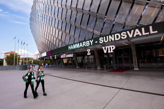 Exteriör av Tele2 Arena